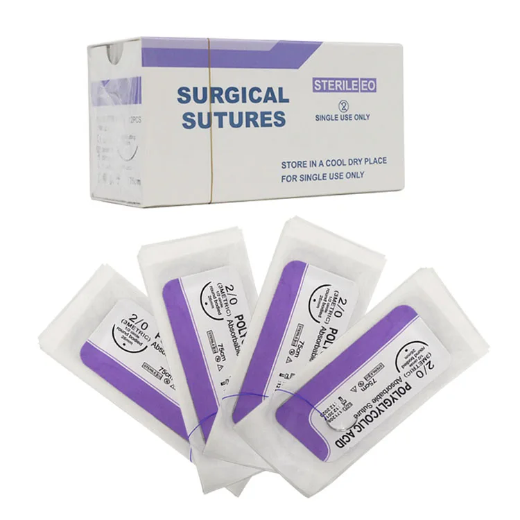 Медицинская абсорбируемая полигликолевая кислота PGA, хирургический шов для использования в больницах