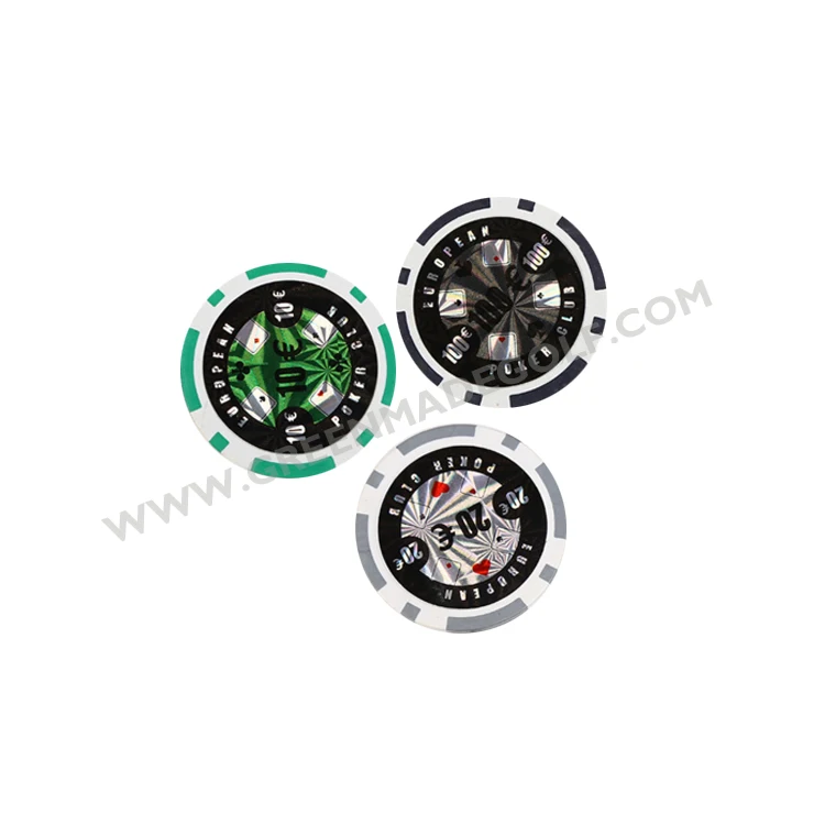 Golf ball marker custom printing pocket chips with color sticker logo