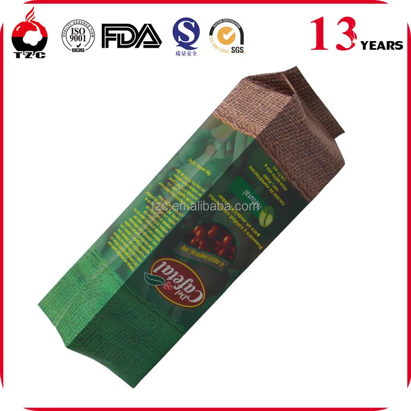 1kg coffee bag with value and bottom K-seal