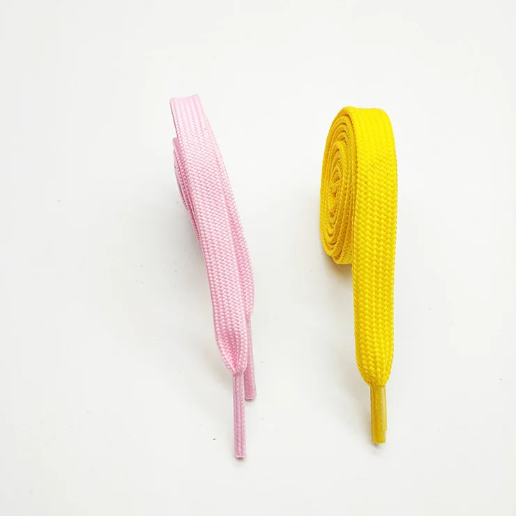 High Quality Custom Color Flat Recycle Polyester Shoe Laces