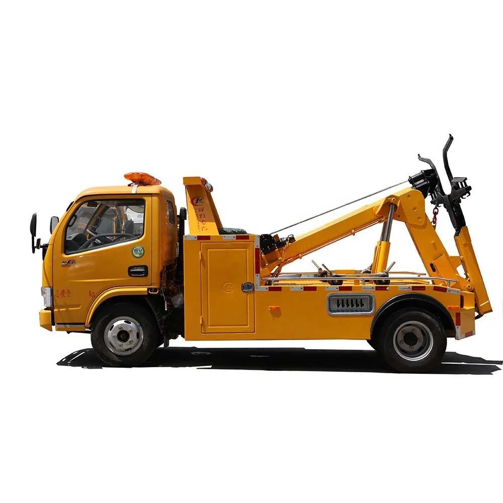 China mini 3 tons road recovery vehicle 6 wheels  rescue crane tow truck wrecker for sale