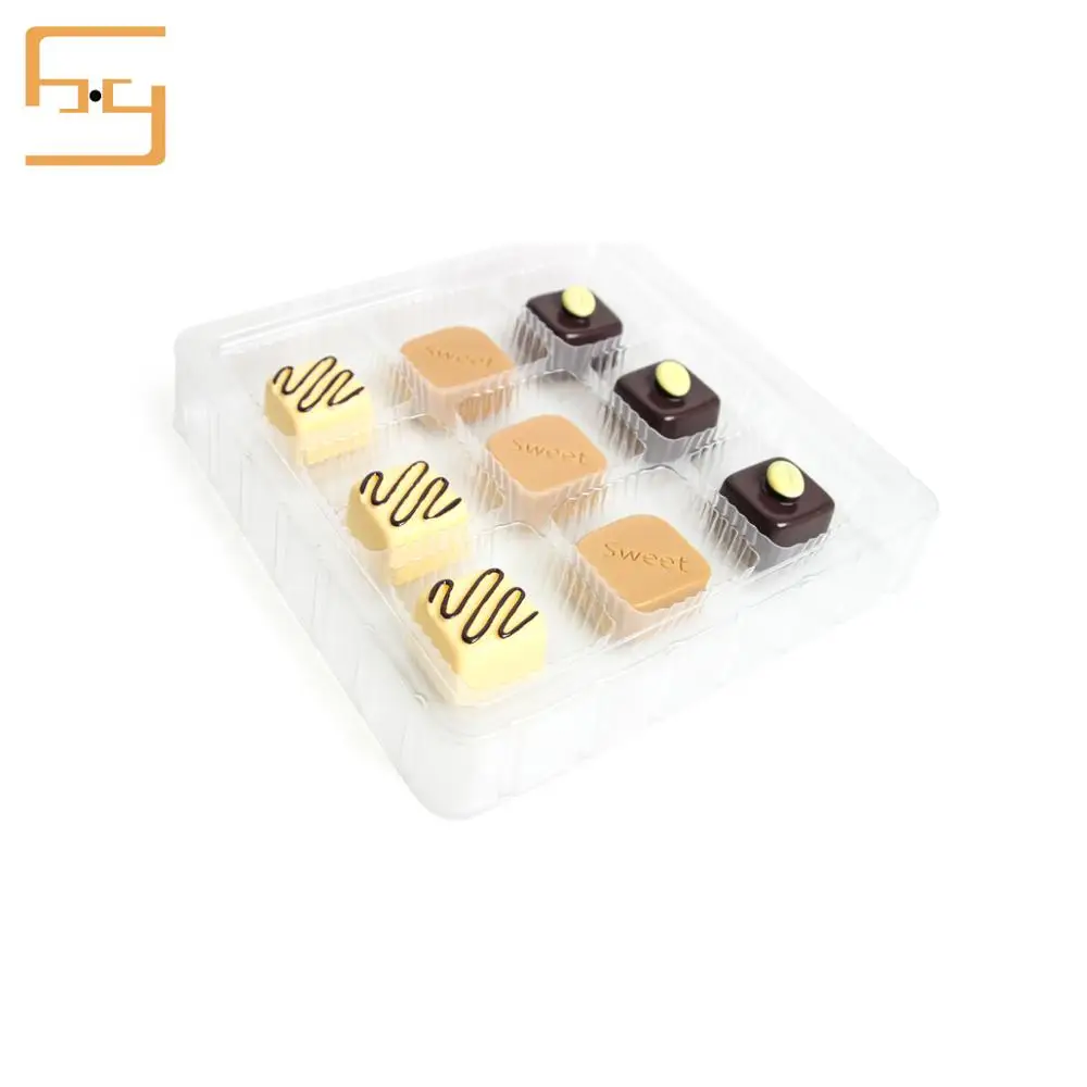
Custom Transparent Food Tray Box Chocolate Blister Tray Box Packaging Insert Tray 