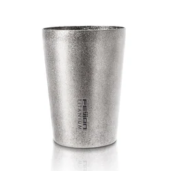 Customize Titanium Silver Water Cup with Diamond Surface 400 ml Pure Titanium Vacuum Luxury Ultralight Bactericidal for Gift