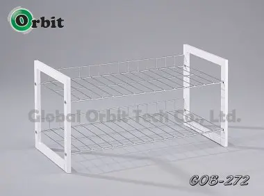 Easy to Assemble Stainless Steel Cheap Plastic Metal Shoe Rack