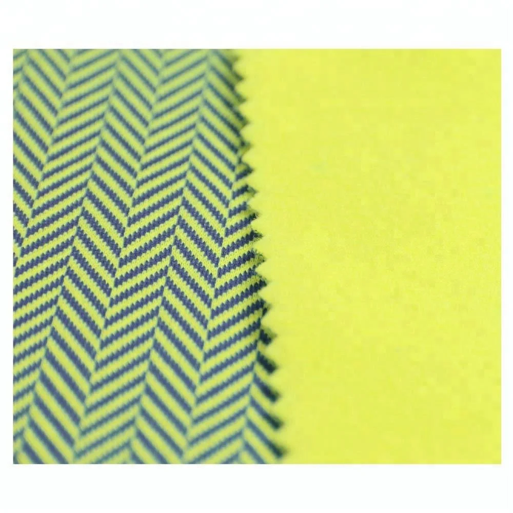 100% Polyester 2 Tone Herring Bone Fleece Fabric Print