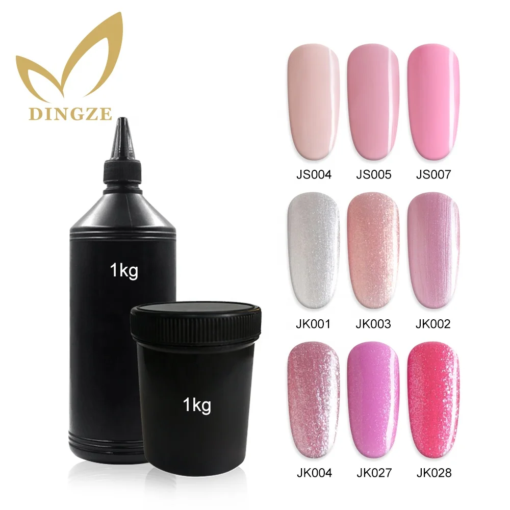 Dingze bulk wholesale 2770 colors long lasting uv gel kilogram  nail clear gel polish 1kg