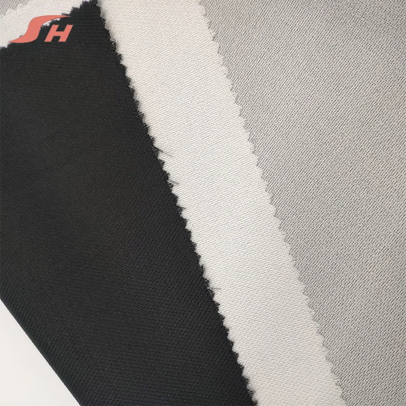 100% Polyester fusible adhesive interlining shirt plain weave woven interlining in china