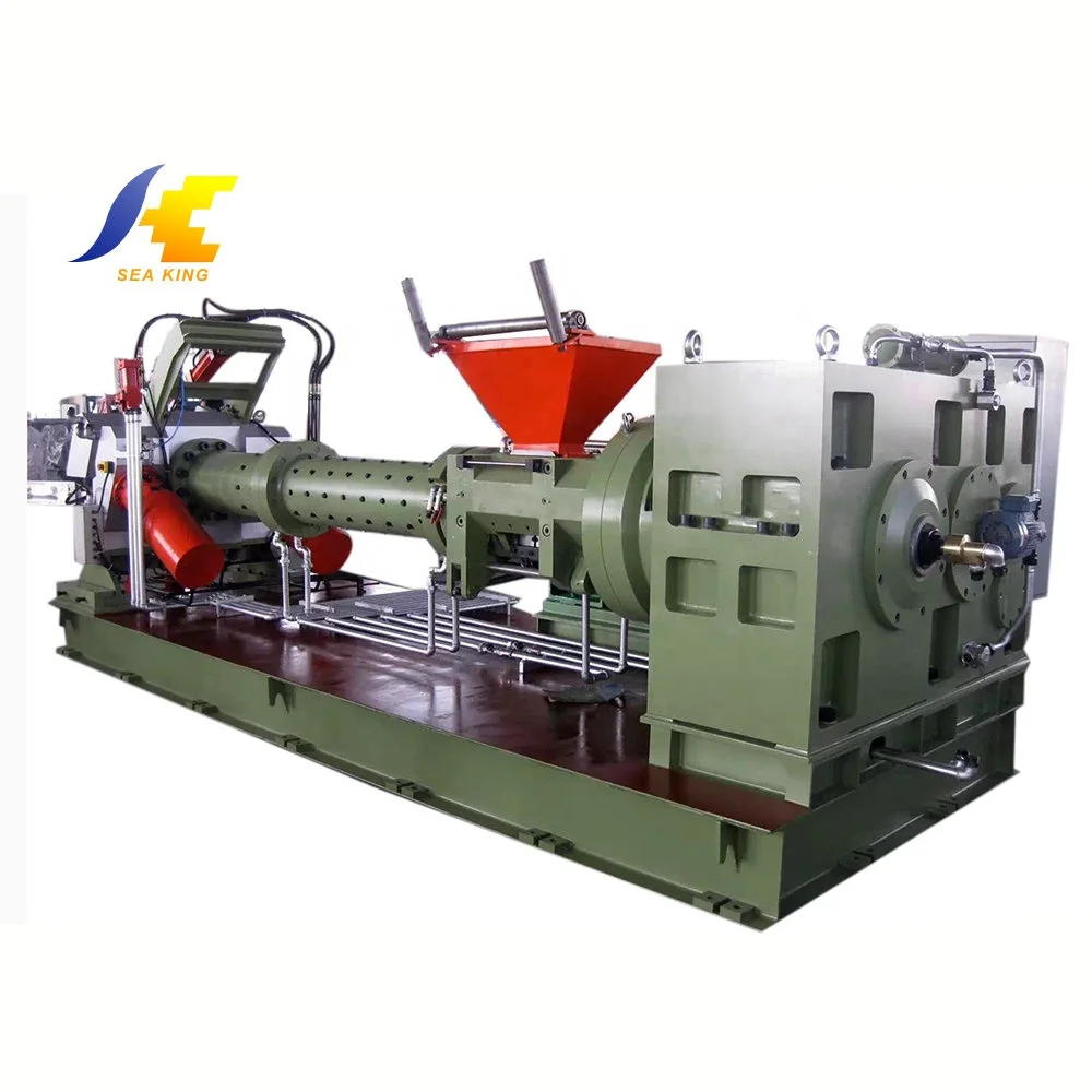 CE/ISO Hydraulic System Tire Tread Cold Feeding Rubber Extruder