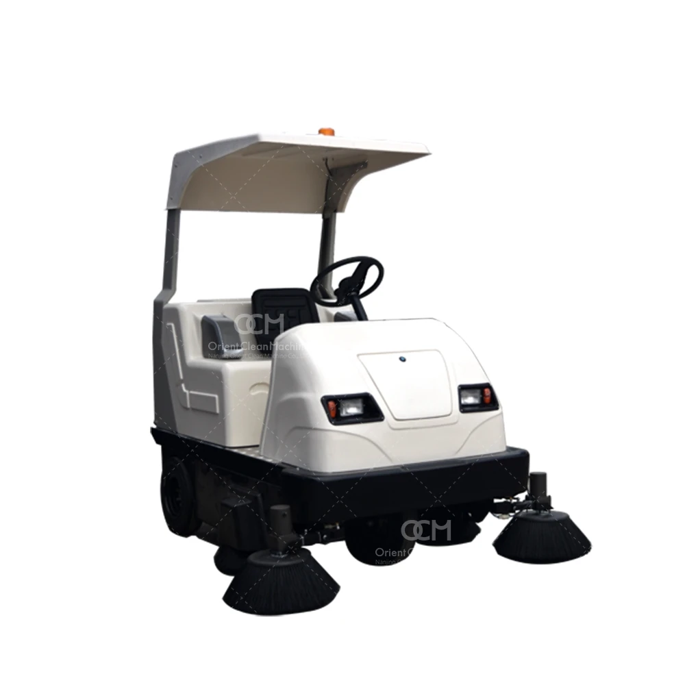 E8006 mini road sweeper Battery Operated Street Sweeper  Yard sweeper