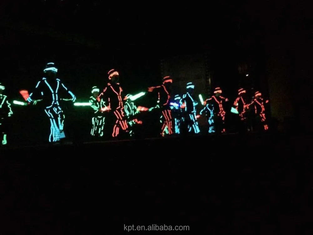 Легкий костюм EL WIRE, футболка, ткань, одежда, одежда