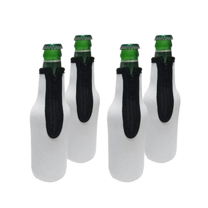 Чистый белый неопреновый холодильник для пивных бутылок, держатель для напитков для сублимации