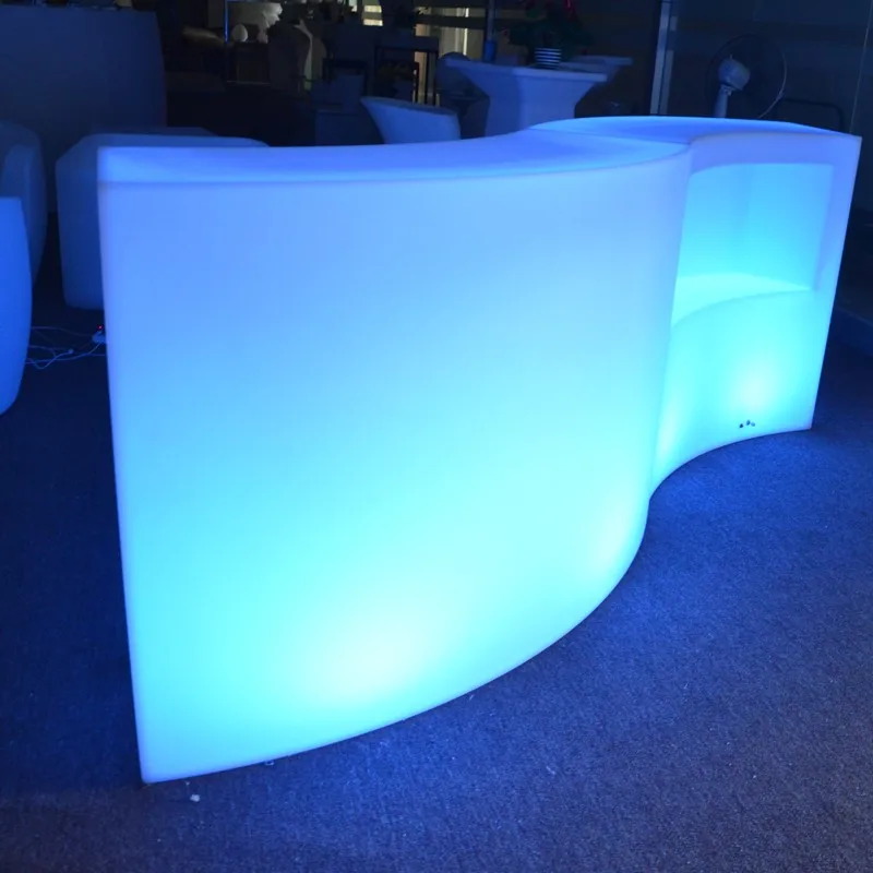 battery operated used illuminated glowing bar salon led furniture color changing