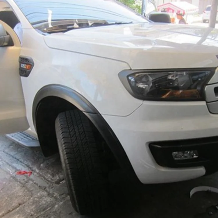 SUV accessories abs plastic matte black slim fender flare for everest 2015+