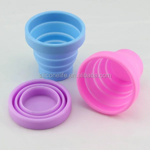 Hot! Travel taking cup collapsible silicone cup silicone folding cup