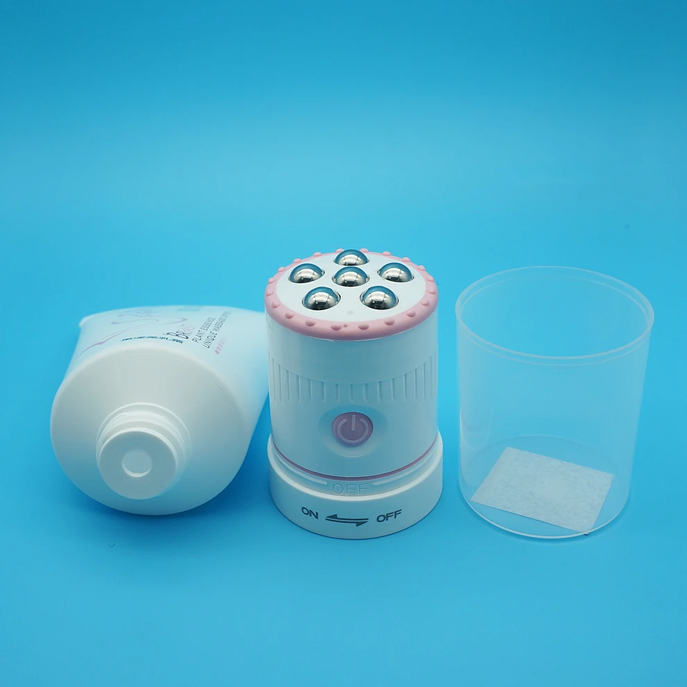 New product plastic cosmetic vibrating massage roller ball tube