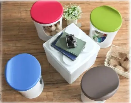 Flo Chair frothier and 30L storage with Buster, bath stool brown