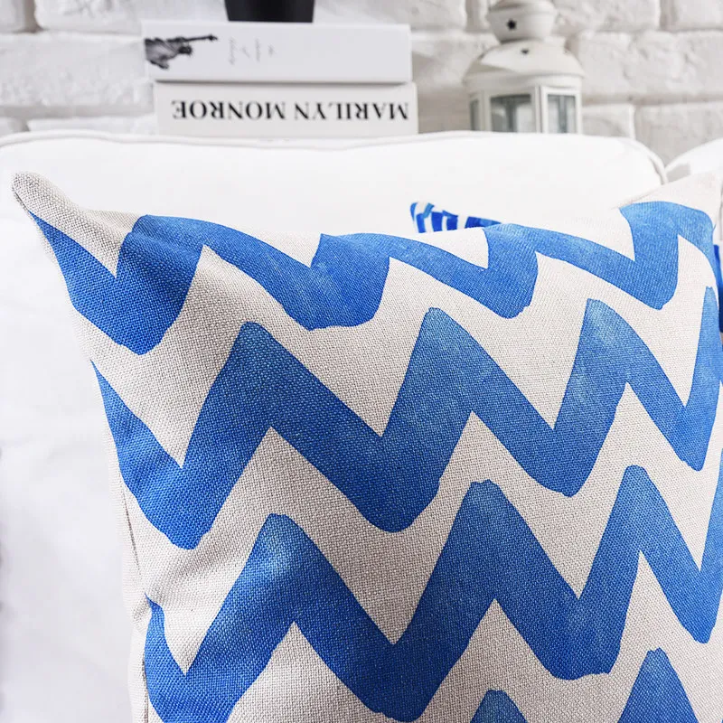 High Quality Mediterranean style geometrical pattern pillow case decorative for home decor