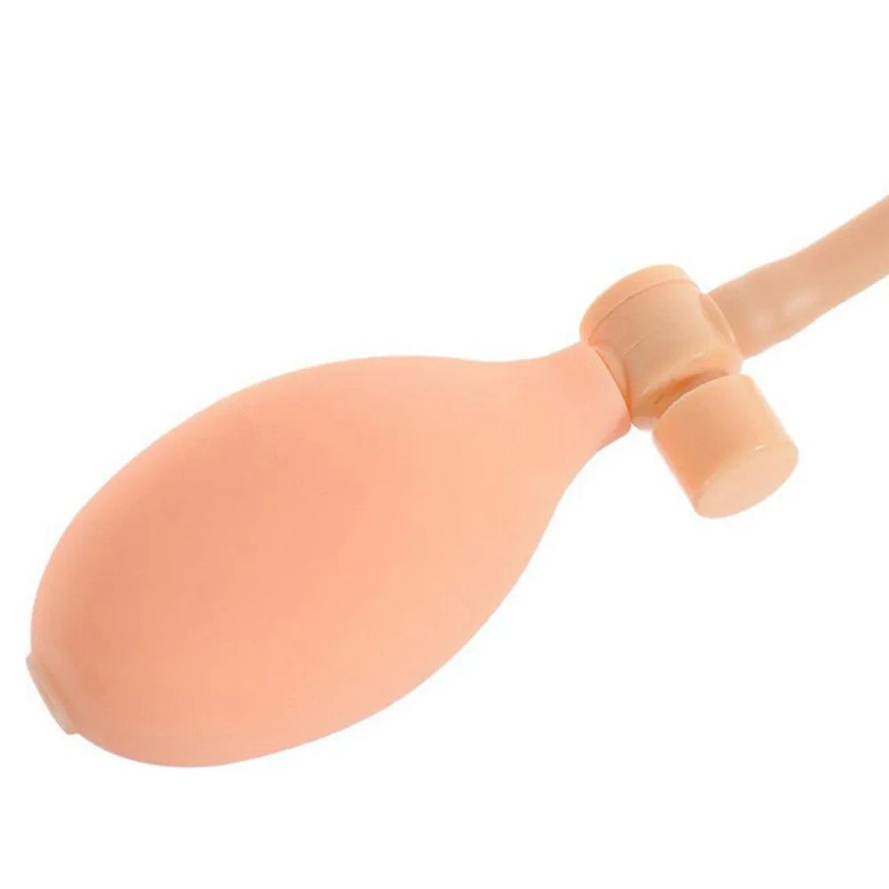 TPE 18CM Inflatable Dildo Pump Penis Cock Anal Sex Toy Anal Dilator