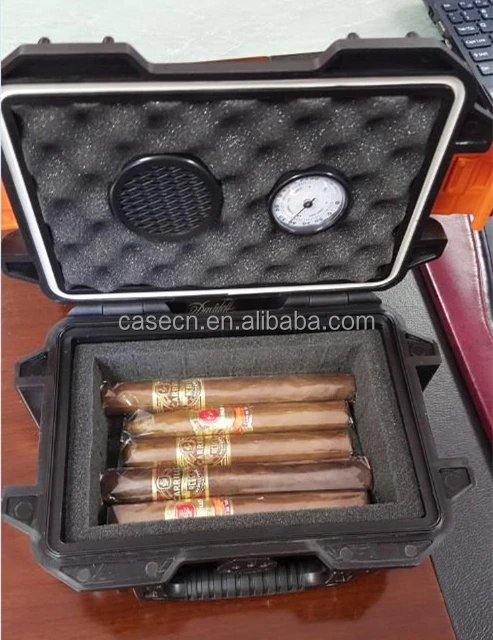 
Customized Foam Inside Modern Waterproof Cigar Case Humidor Box 