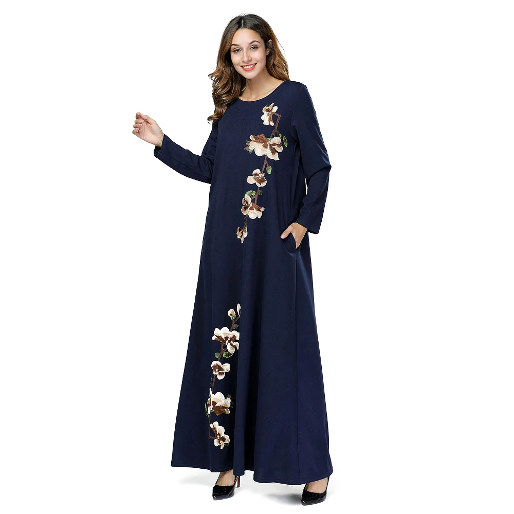 
Zakiyyah 7429 New model abaya in dubai Western style Muslim Umbrella design Long dress with Embroidery 