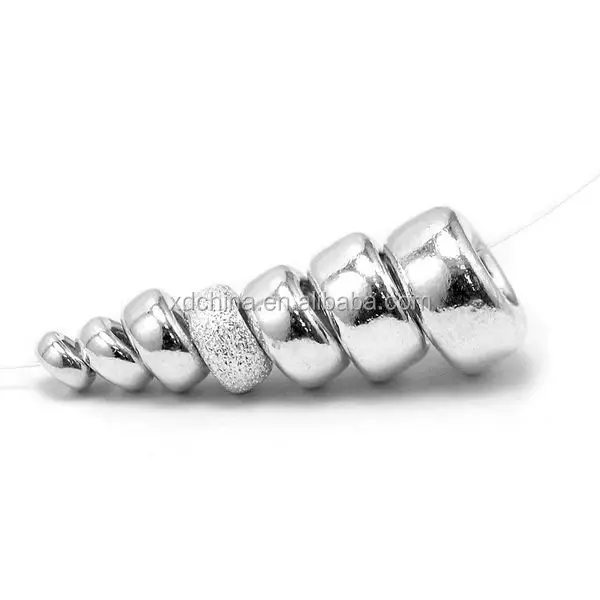 XD P258 925 Sterling Silver Jewelry Findings Plain Silver Bead