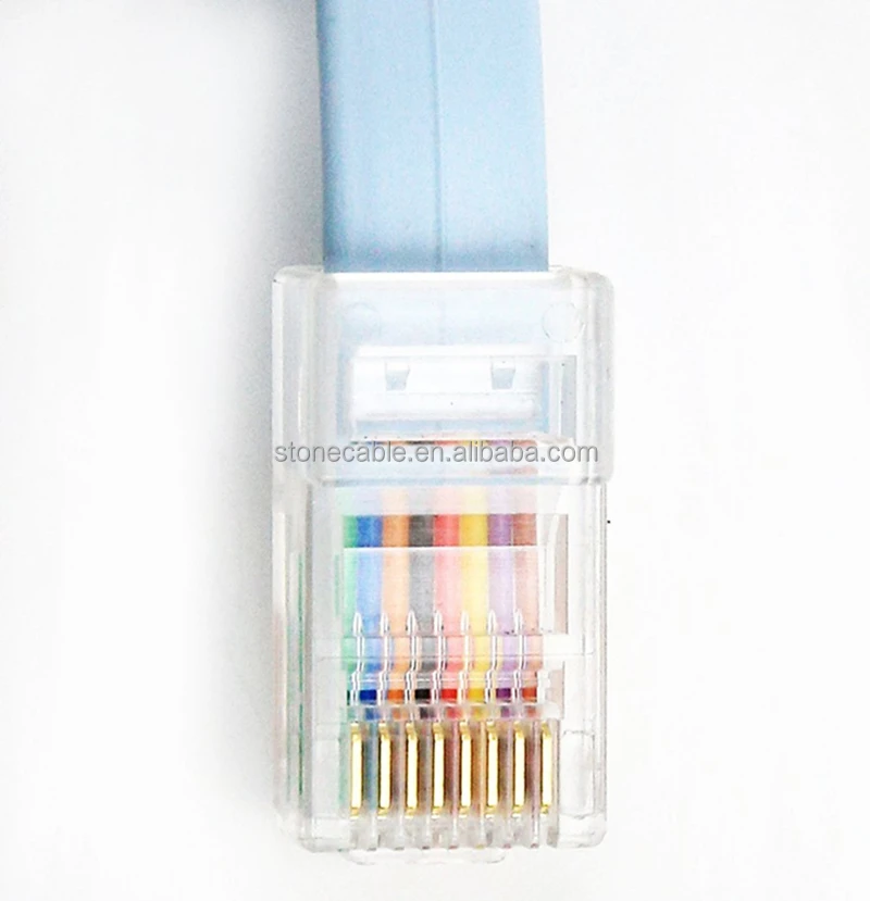 6FT FTDI FT232R USB 2.0 Male To Serial RJ45 Male Console Cable Support For Windows MAC Linux