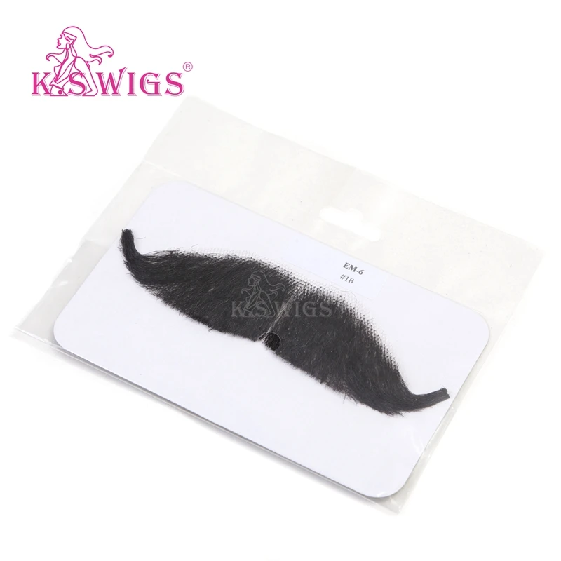 Парики K.S 100% человеческие волосы для мужчин ручной работы, искусственная борода