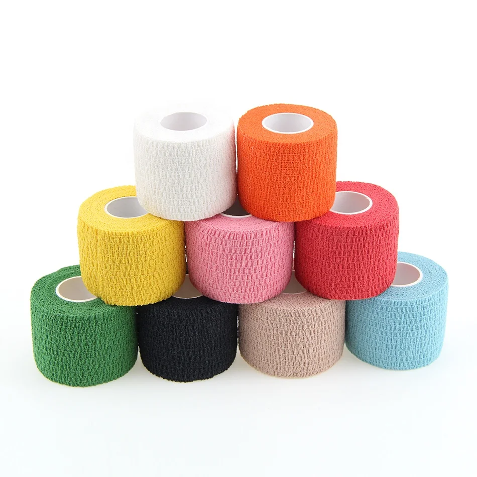 Hand Tear Cotton Cohesive Bandage Elastic Adhesive Bandage Breathable Protector Customized Size