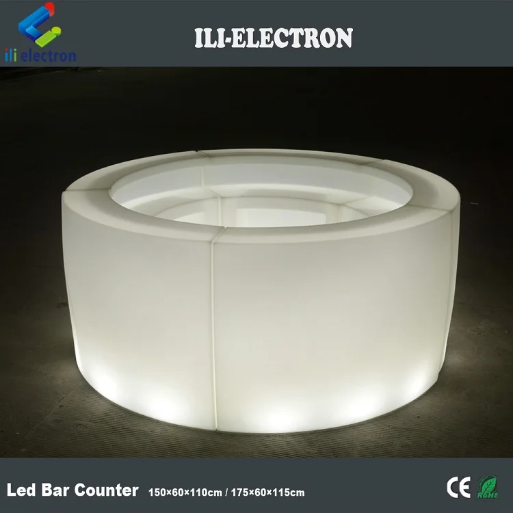 PE plastic led illuminated bar counter 5 in1