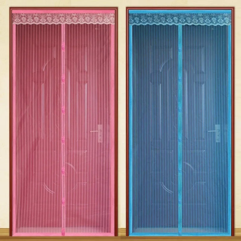 BaiChuan folding Magnetic double door screen mesh