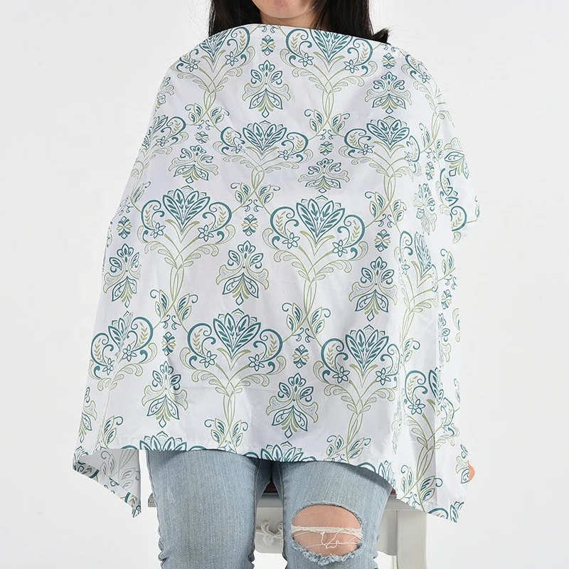 
wholesale multi use baby car seat canopy adjustable Breastfeeding feeding cover 100% cotton Nursing cover 
