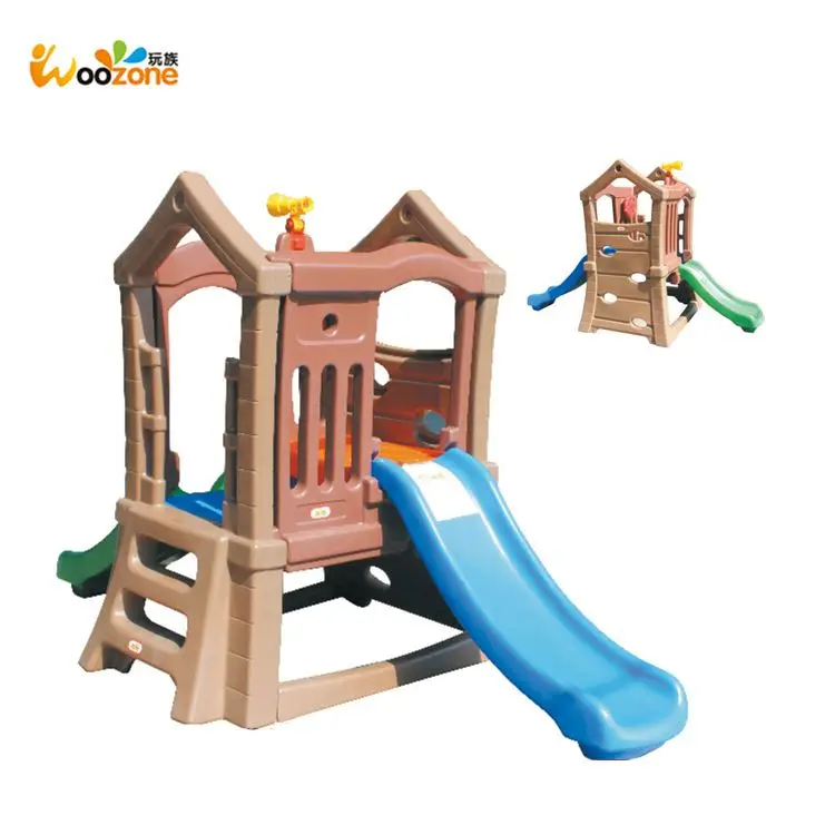 indoor and outdoor preschool kindergarten plastic slide swing set