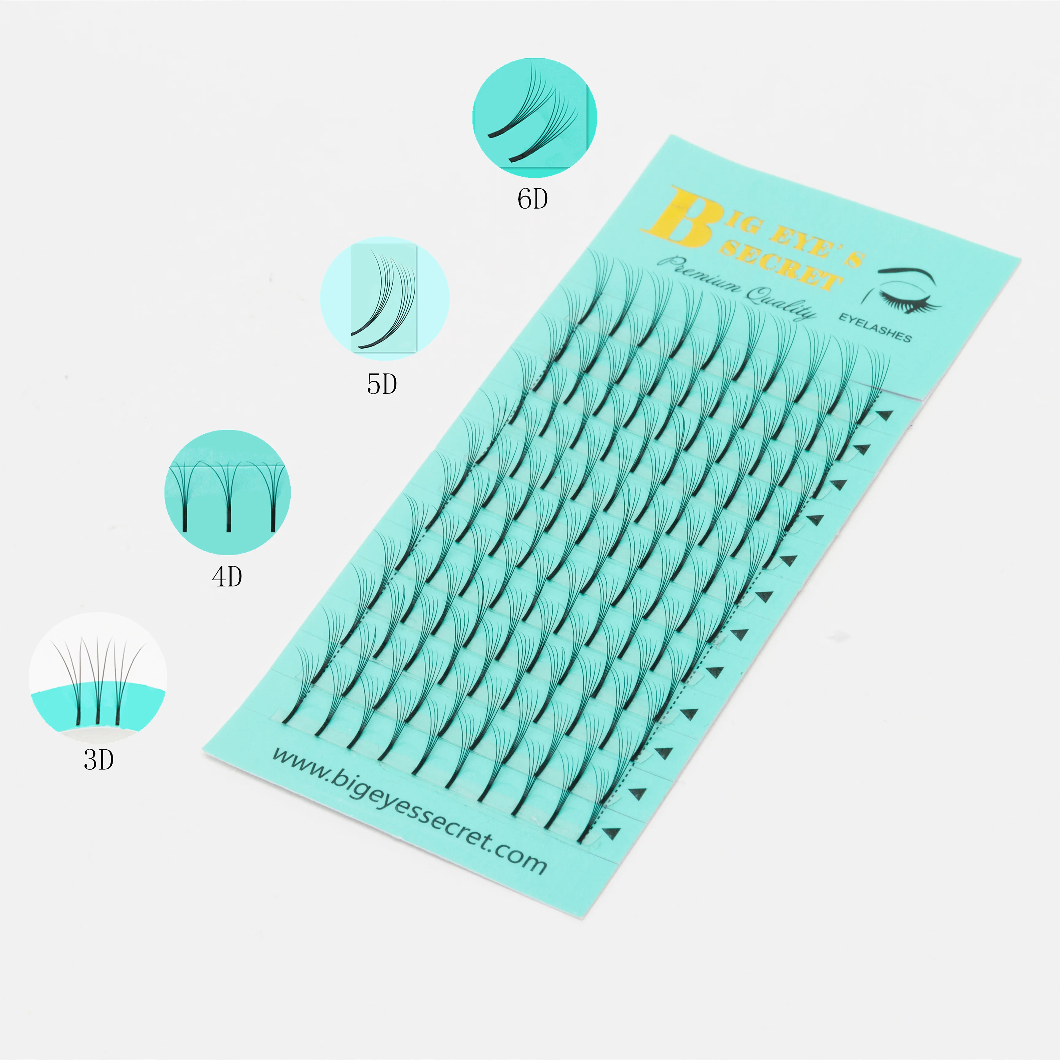 
Wholesale Premade Fan 5D Long Stem Natural Russian Volume Lashes Hand-made Black Faux Mink Premium Eyelash Extension 