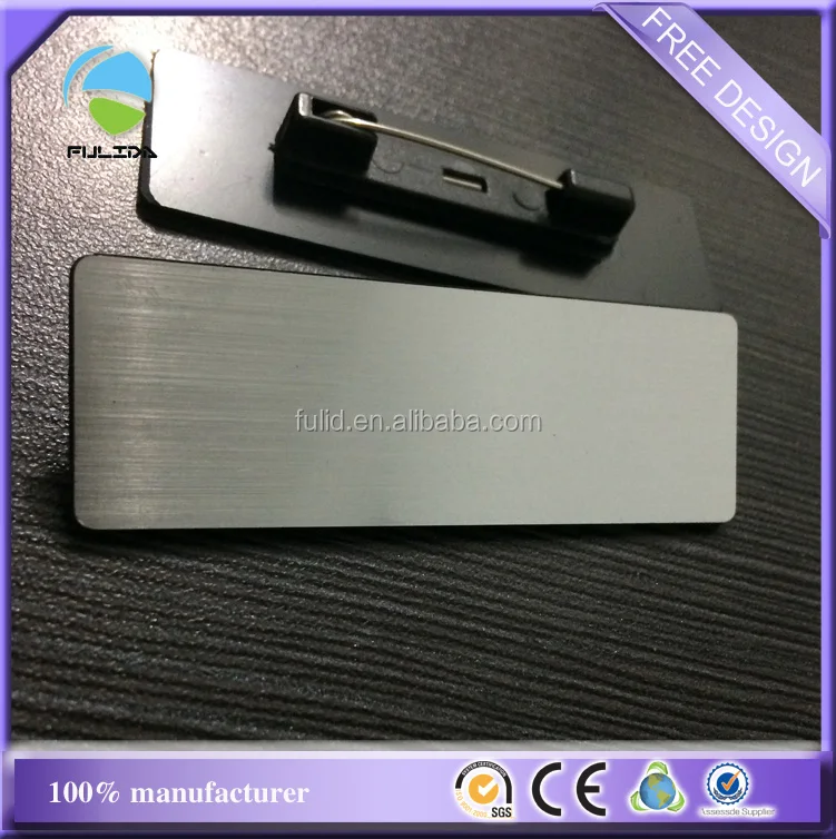 Blank ABS Plastic Pin Magnet Name Badge Gold Rose Silver