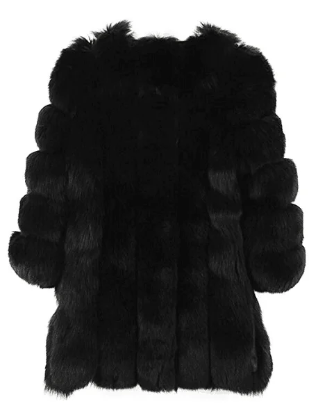 Women Faux Fur Red Parka Coat Jacket Fur Outfit Fluffy Hairy Fur Artificial Clothing Red Purple Winter