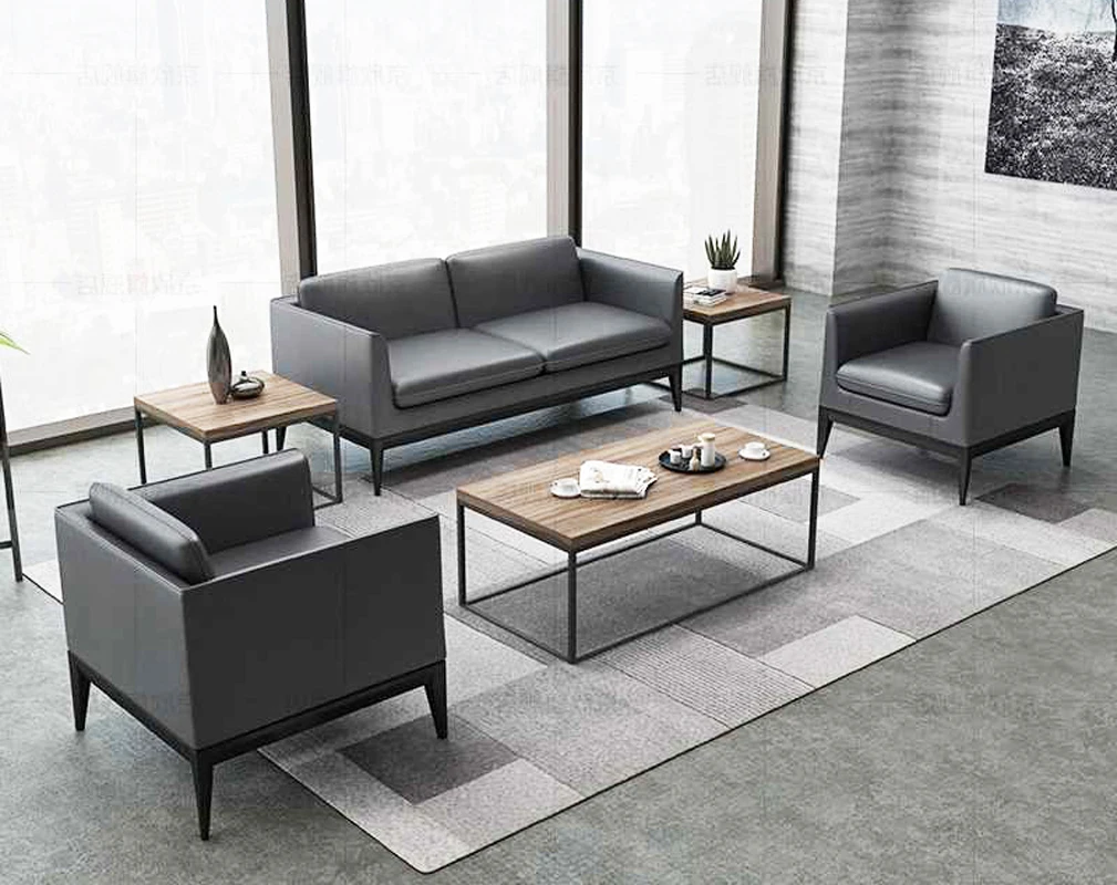 Китай дешевый мягкий диван ожидания из искусственной кожи офисный Chesterfield