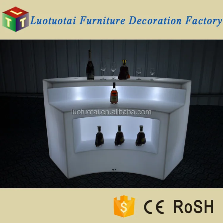 
Illuminated flashing color changing led bar furniture/portable bar counter/led plastic bar counter 