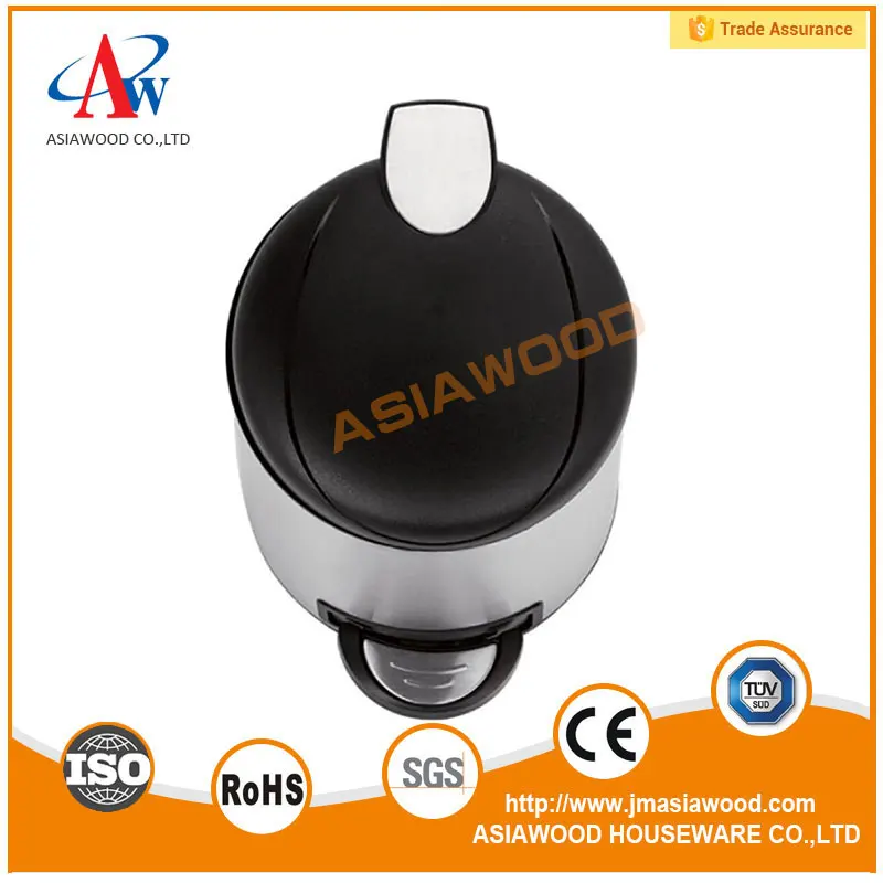 Stainless steel pedal waste bin foot step garbage bin for bathroom and Kitchen(AWB104)