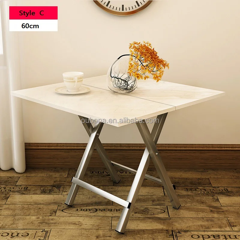 Contracted Modern folding table coffee table dining table metal legs