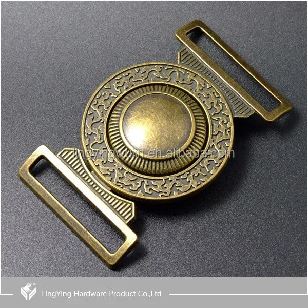 Latest Design LINGYING kinds of color Central Circular Hole Clamp Belt Buckle
