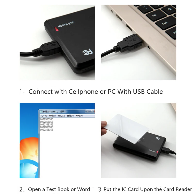  R20C 13 56 МГц большой радиус действия USB интерфейс Настольный RFID считыватель nfc карт IC