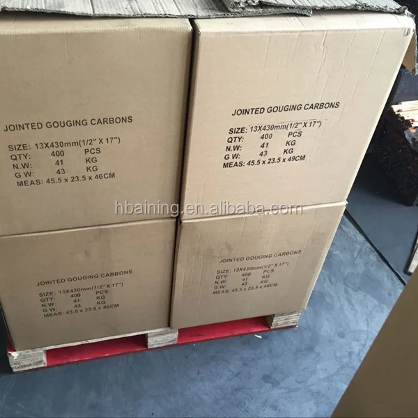 Copper Coated Gouging Carbon Electrode Pointed DC Dia4-13mm Crbon Rod