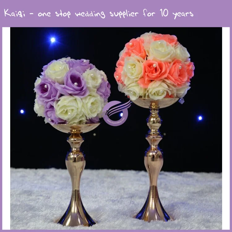 ZT01130 Factory direct Wedding table centerpieces rose gold metal candle stick holder set