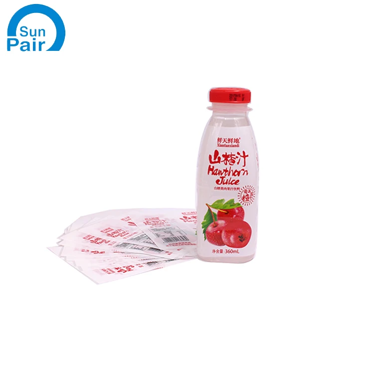 Wrap Customize Labels Juice Pvc Film Water Bottle Ops Shrink Label