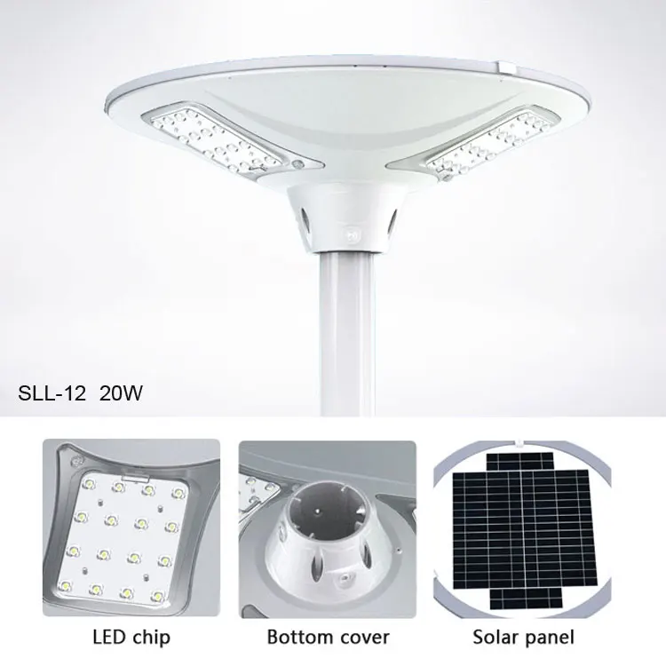 2020 Trending product outdoor round deco solar led garden light 20 watt solar street light