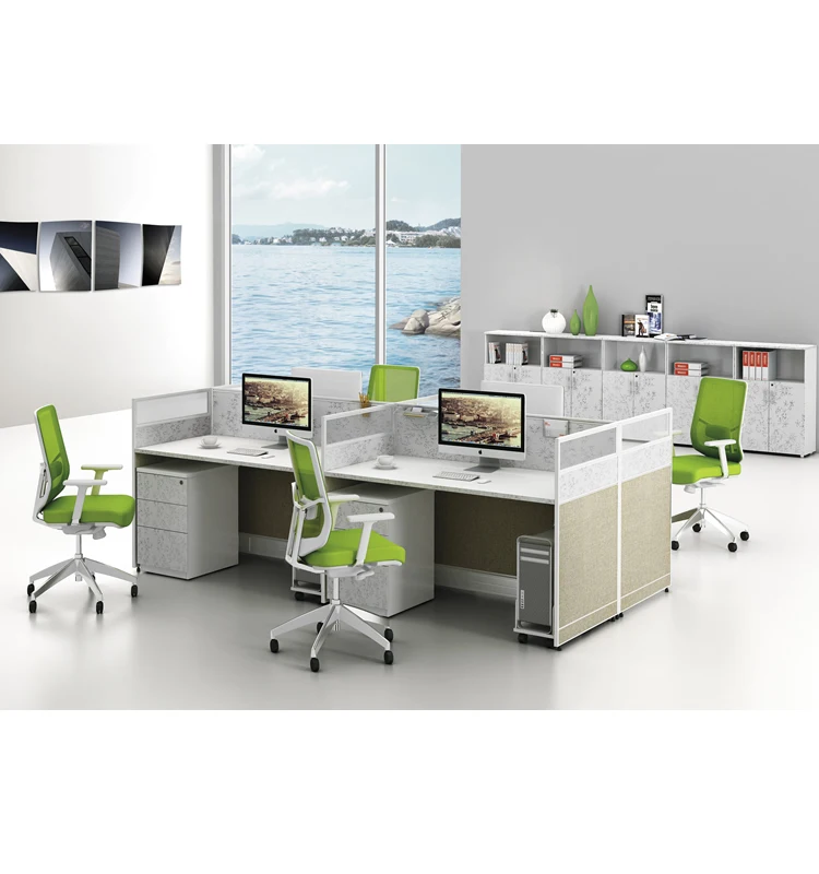 shenzhen custom 4 seat office workstation cubicle