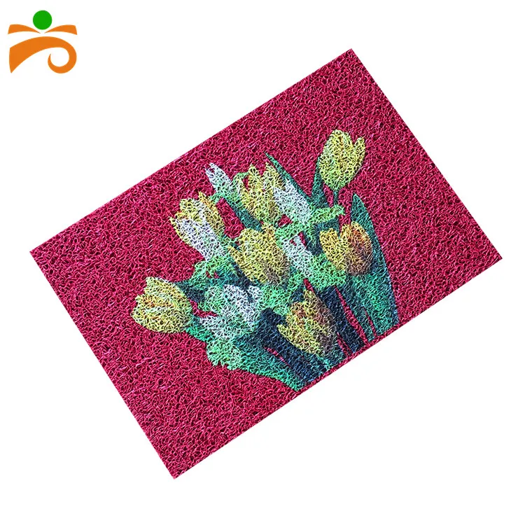 Пользовательские ПВХ antislip моющиеся печатных дверной коврик