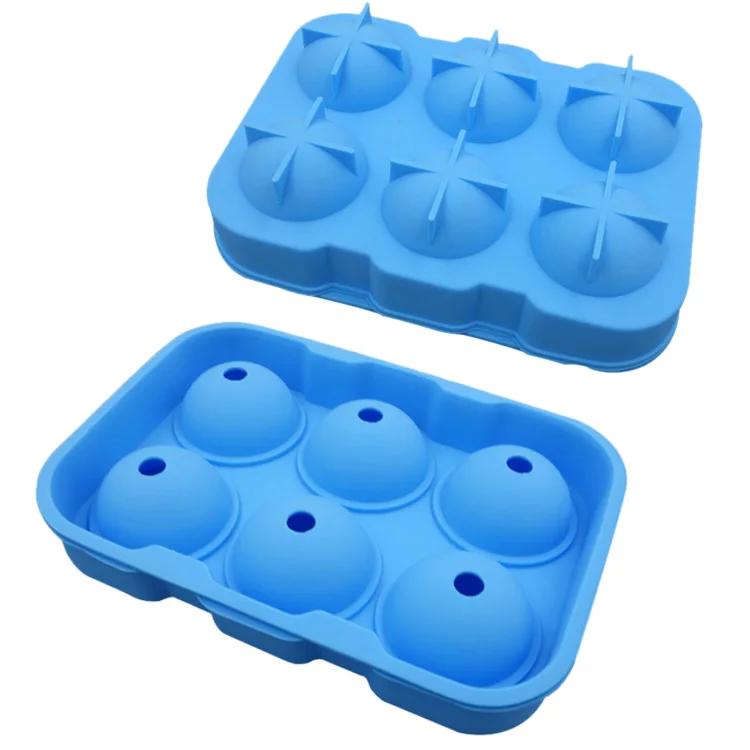 Оптовая продажа 6 ячеек силиконовая форма для изготовления шариков льда не содержит Бисфенол А