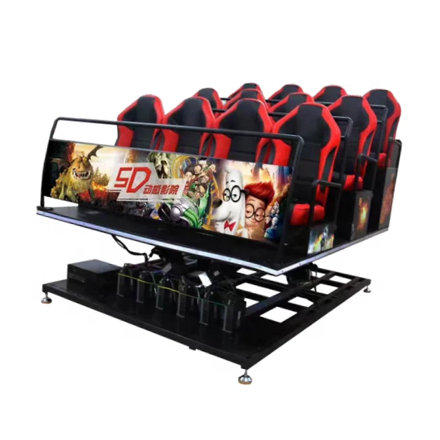 Virtual Reality Amusement Park Games 5D Simulator 12 d Cinema Hydraulic System Truck Mobile 5d Cinema
