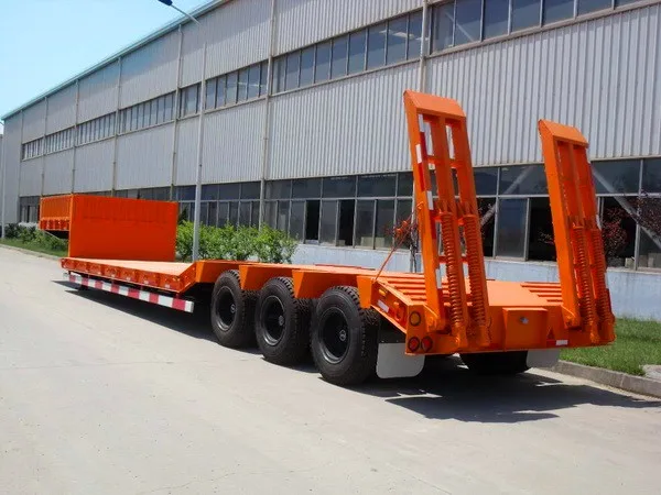 3 Axle 60 Tons Low bed Semi Trailer